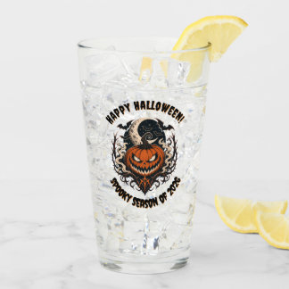 Customizable Funny Halloween beer drinkware Glass