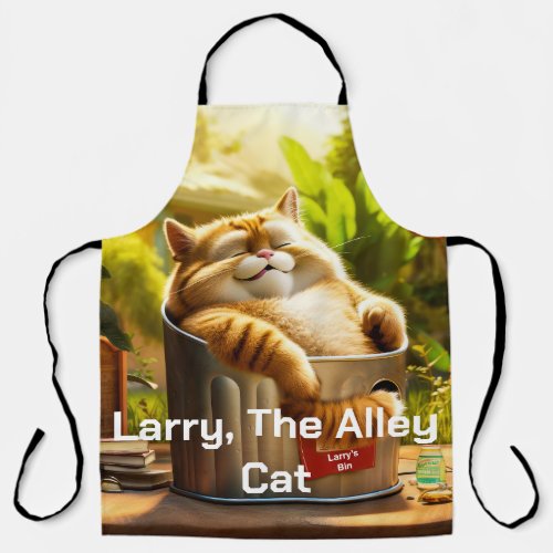 Customizable Funny Larry The Ally Cat Apron