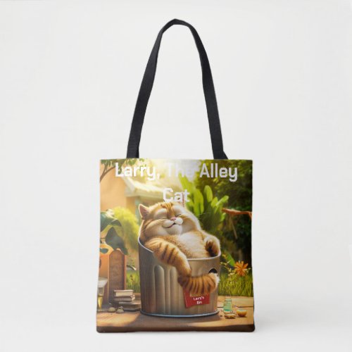 Customizable Funny Larry The Ally Cat Tote Bag