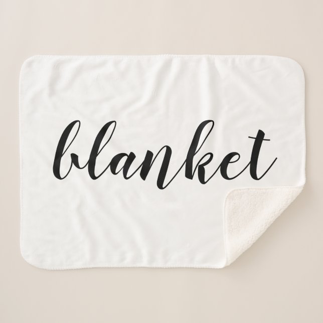 Customizable Funny Literal Word Sherpa Blanket (Front (Horizontal))