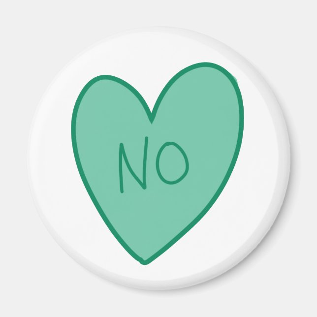 Customizable Funny No Candy Heart Magnet (Front)