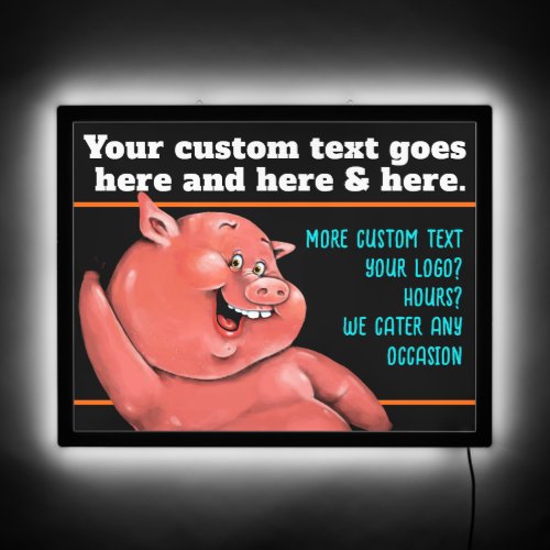 CUSTOMIZABLE Funny Pig Roast BBQ Barbeque  LED Sign