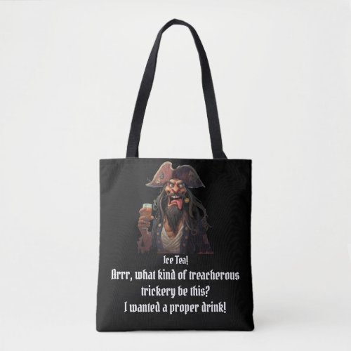 Customizable Funny Pirate Tote Bag