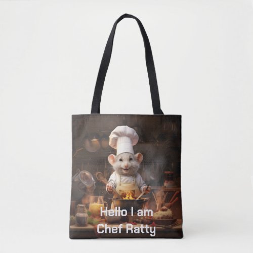 Customizable Funny Rodent Chefs Tote Bag