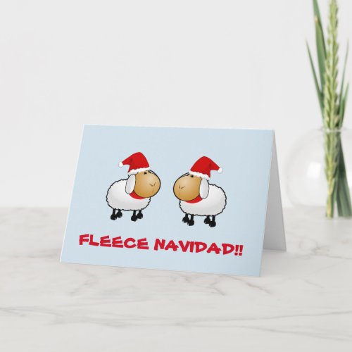 Customizable funny Sheep Christmas card