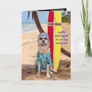 Customizable Funny Son Birthday Card