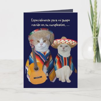 Customizable Funny Spanish Birthday For Spouse Card by myrtieshuman at Zazzle