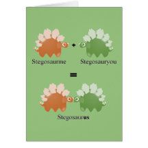 Customizable funny stegosaurus card