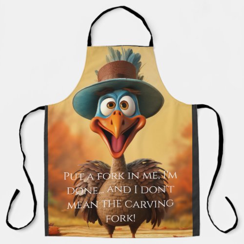 Customizable Funny Thanksgiving Turkey Apron