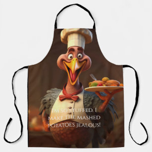 Customizable Funny Turkey Thanksgiving Apron