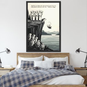 Customizable Funny WPA Art Style Framed Art