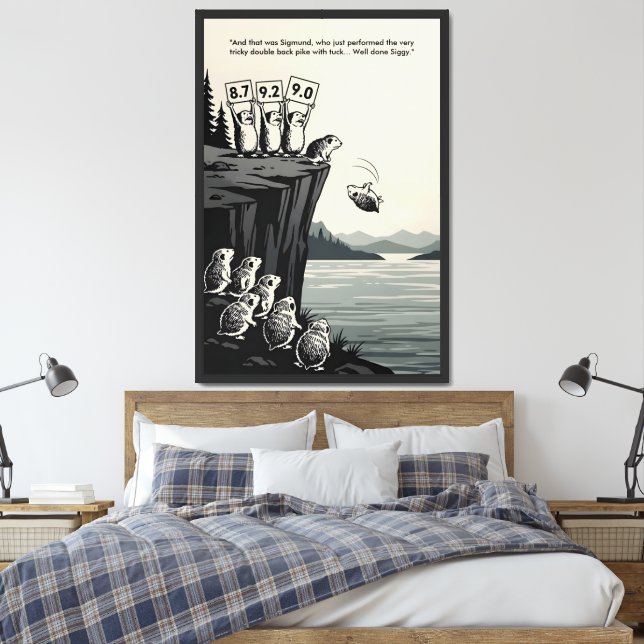 Customizable Funny WPA Art Style Framed Art (Bedroom)