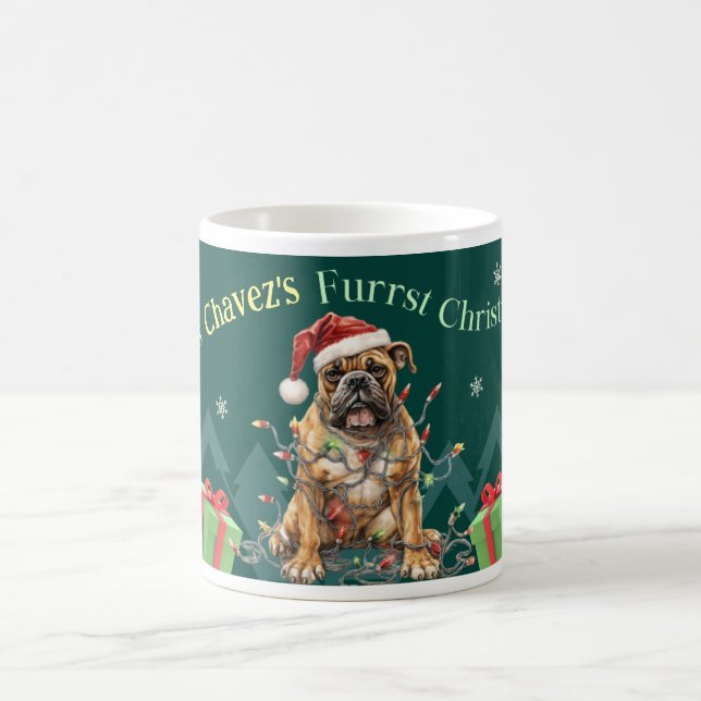 Customizable Furrst Christmas Boxer Coffee Mug (Center)
