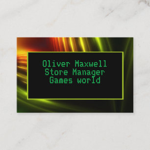 Customizable futuristic space abstract business card