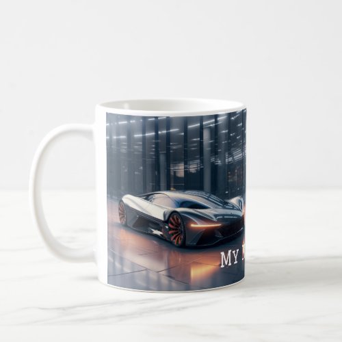 Customizable Futuristic Sports Car Coffee Mug