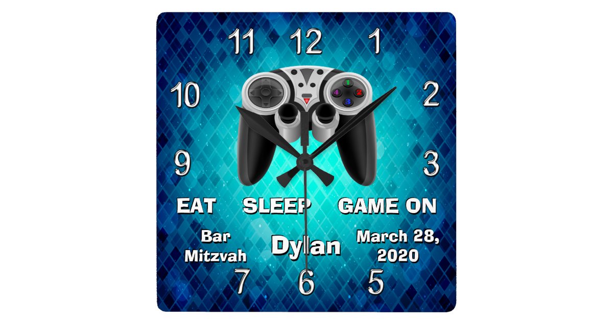 Cool Bar Mitzvah Gifts Square Wall Clock