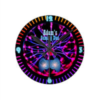 Customizable GAMING Gamers DEN Room Clock Neon