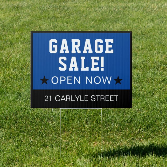 CUSTOMIZABLE GARAGE SALE GARDEN SIGN (Insitu)