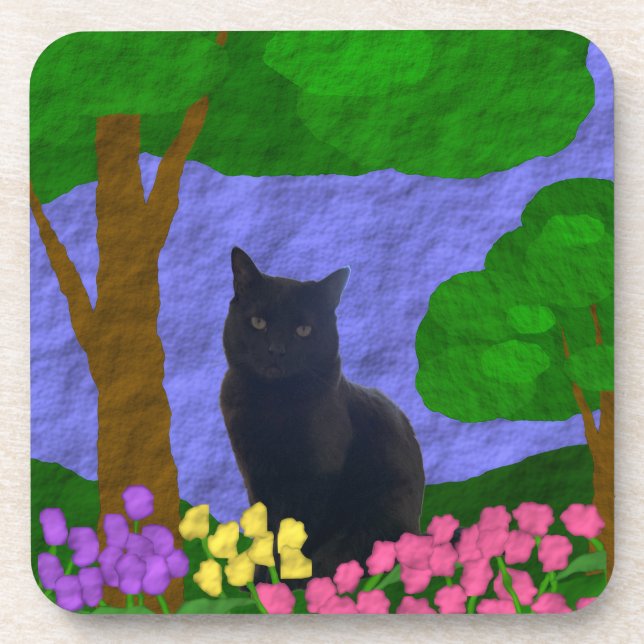 Customizable Garden Beverage Coaster (Front)