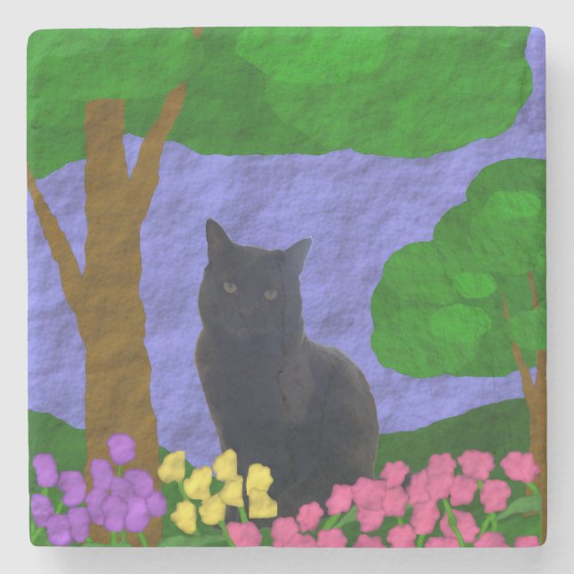 Customizable Garden Stone Coaster (Front)