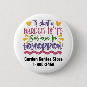 Customizable Garden Store Promotional Button
