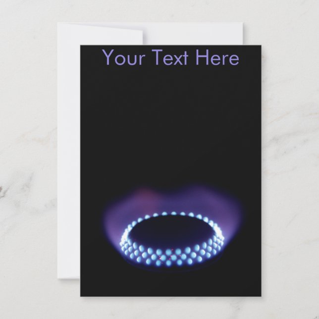 Customizable gas flame card (Front)