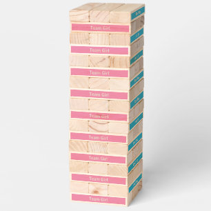 Customizable Gender Reveal Team Girl/Boy Topple T Topple Tower