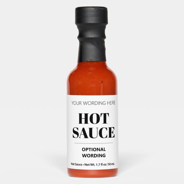 Customizable Generic Hot Sauce HS001 (Front)