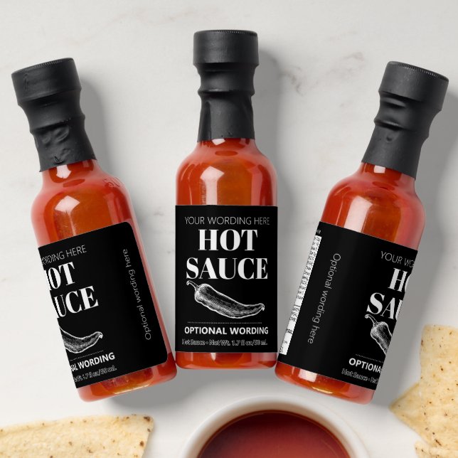 Customizable Generic Hot Sauce HS046 (Laydown)