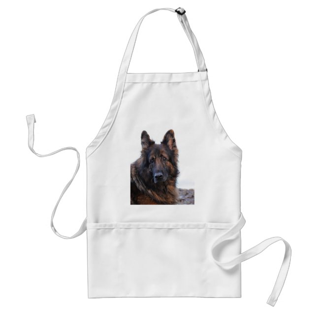 Customizable German Shepherd Dog Adult Apron (Front)
