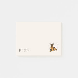 Customizable German Shepherd Lovers Birthday Gift Post-it Notes