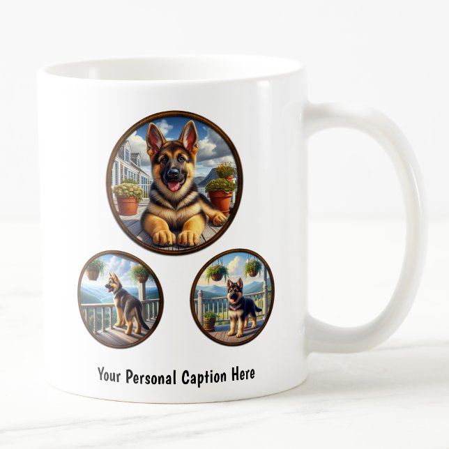 Customizable German Shepherd Puppy  Coffee Mug (Creator Uploaded)