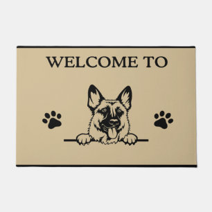 Customizable German Shepherds Welcome Mat