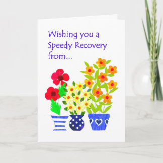 Customizable Get Well Card - Flower Power