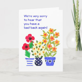 Customizable Get Well Card for a Back Patient