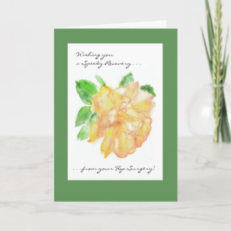 Customizable Get Well Card - Golden Rose