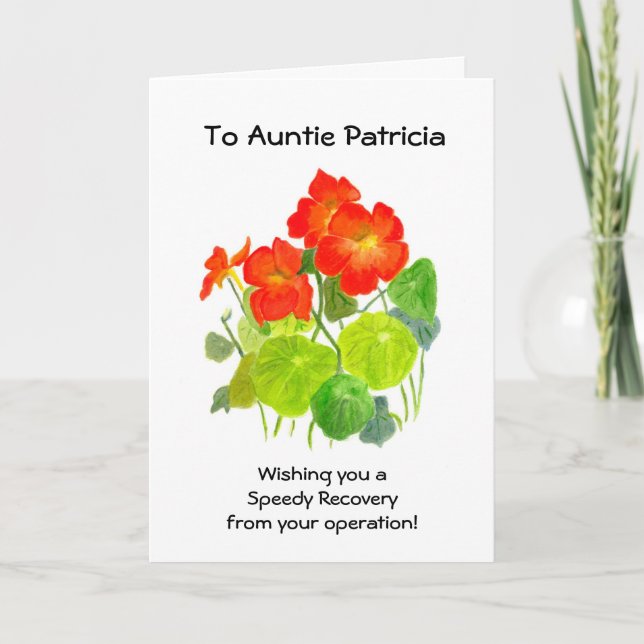 Customizable Get Well Card - Nasturtiums (Front)