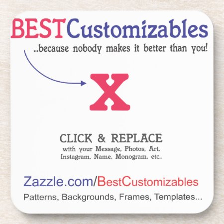 Customizable Gift Template Beverage Coaster