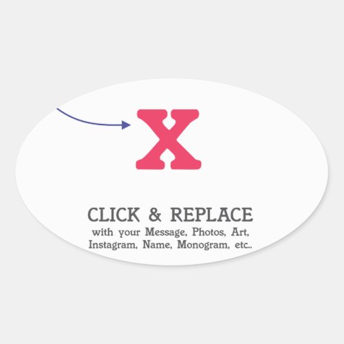 Customizable Gift Template Oval Sticker