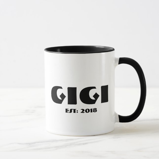Customizable Gigi established year Mug (Right)