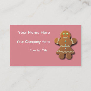 Customizable Gingerbread Cookie Business Card
