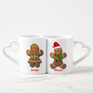 Customizable Gingerbread Cookie Coffee Mug Set