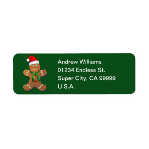 Customizable Gingerbread Cookie Label