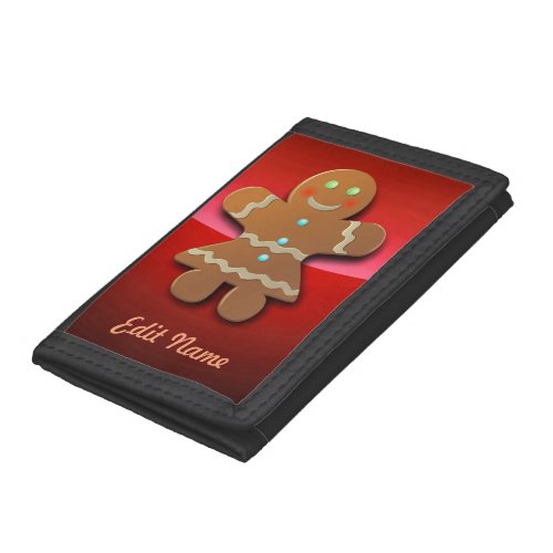 Customizable Gingerbread Cookie Trifold Wallet