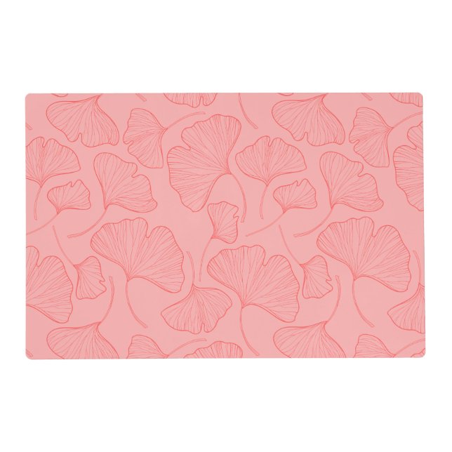 Customizable Ginkgo Leaf Elegance Placemat  (Front)