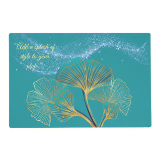 Customizable Ginkgo Leaf Elegance Placemat 