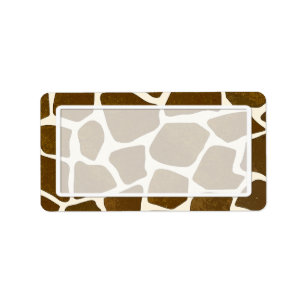 Customizable Giraffe Print Address Labels