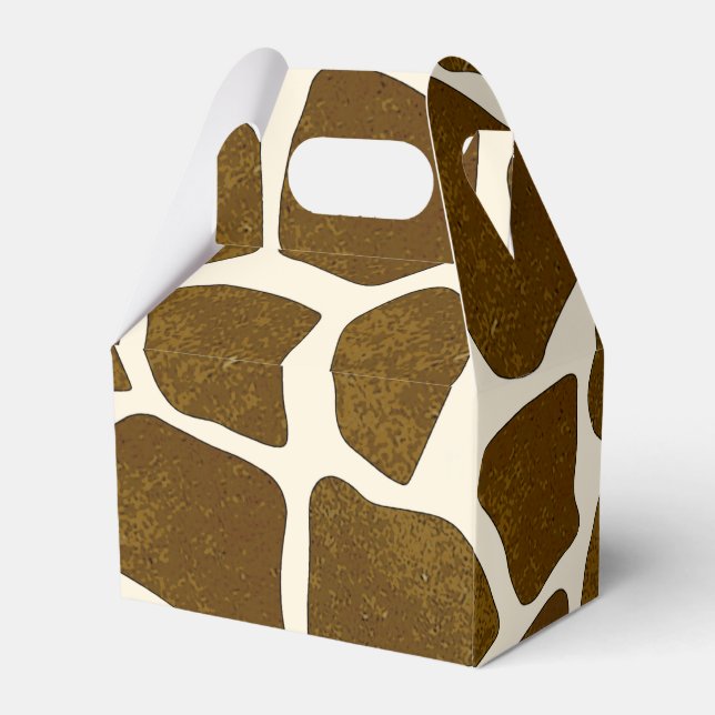 Customizable Giraffe Print Favor Box (Back Side)