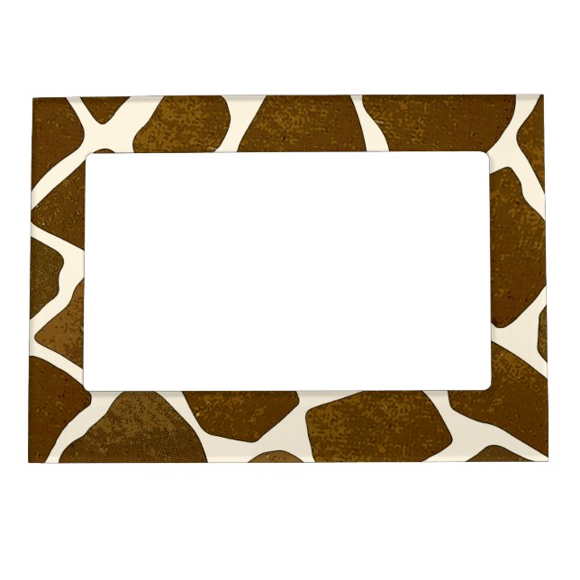 Customizable Giraffe Print Magnetic Photo Frame (Front)