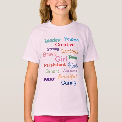 Customizable Girl Adjective T_Shirt